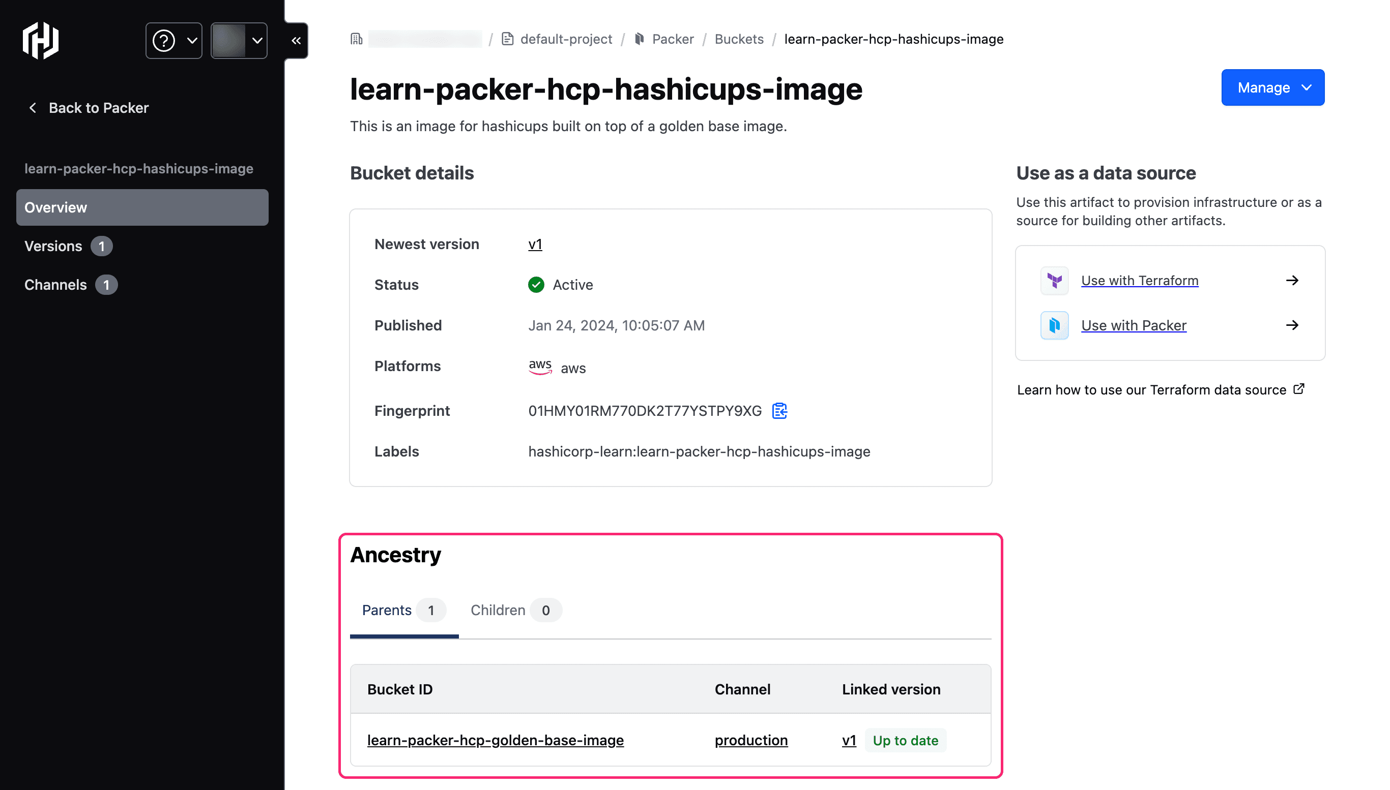 Ancestry information for the learn-packer-hcp-hashicups-image